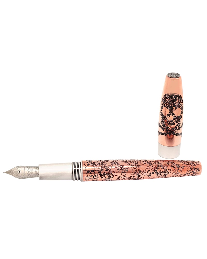 Montegrappa Merry Skull Copper Steel 5.5in Fountain Medium ISFOS3CU