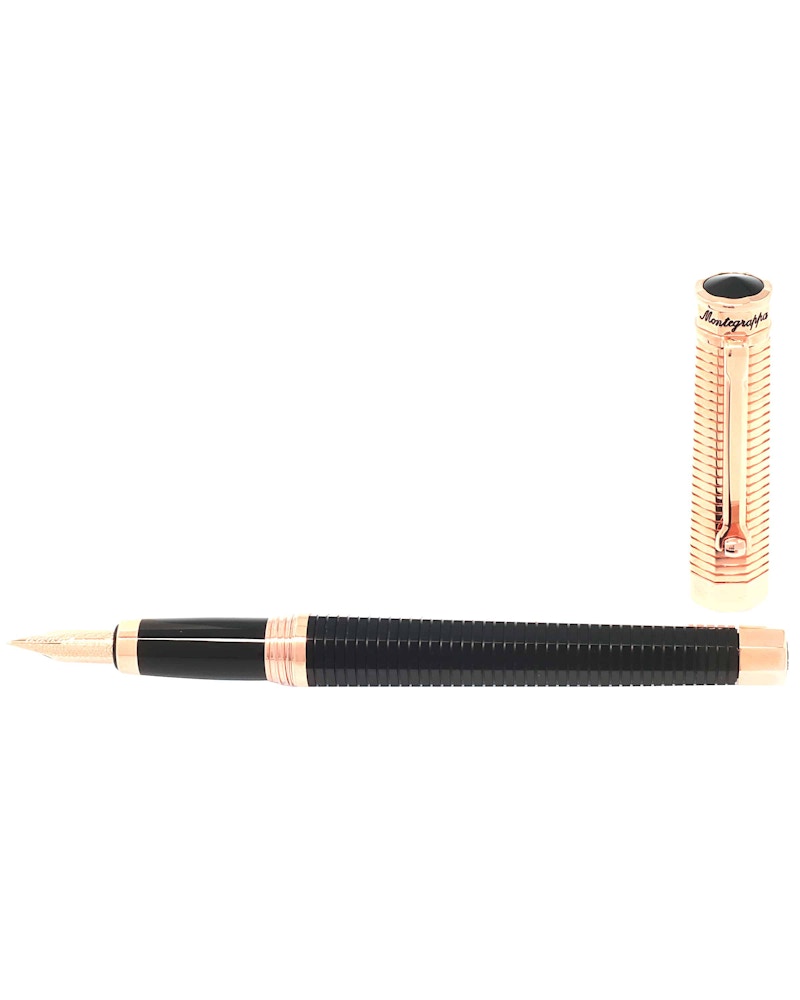 Montegrappa Nero UnoBlack Resin 5.5in Fountain Medium ISNRD3AC