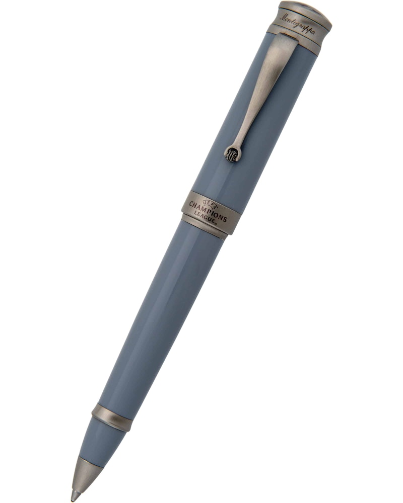 Montegrappa Uefa Champoins Grey Resin 5.5in Ballpoint ISUBNBAJ
