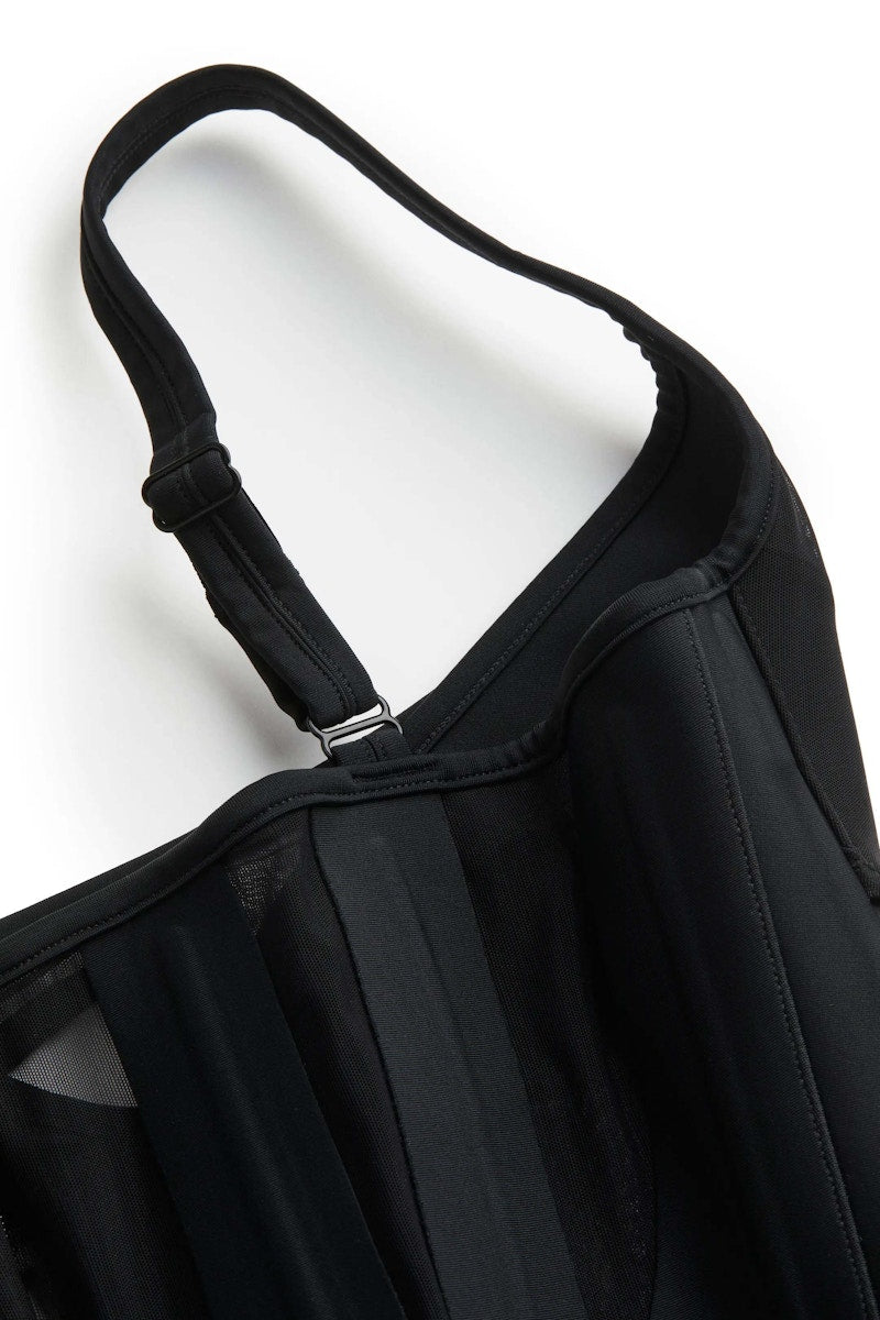 Mugler H&M Corset-Style Mini Dress Black