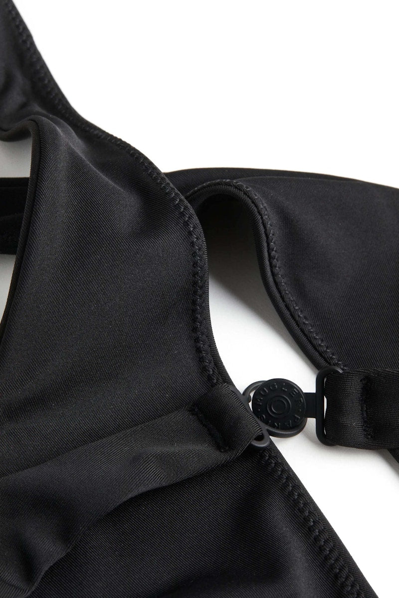 Mugler H&M Halterneck Cut-Out Swimsuit Black