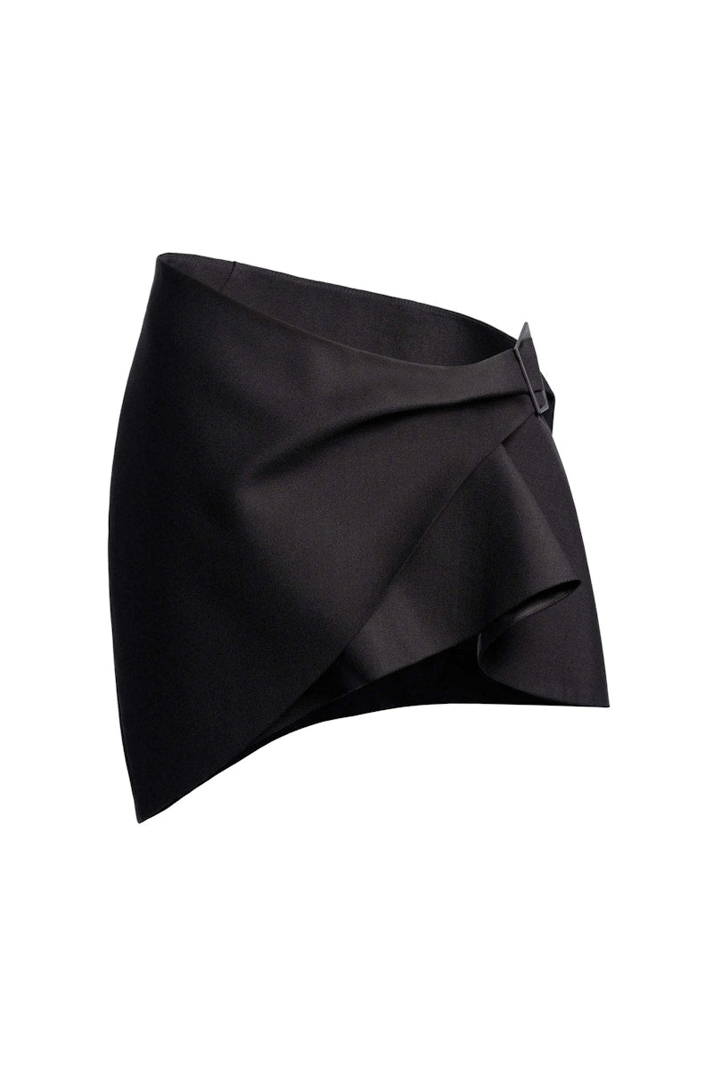 Mugler H&M Wool Mini Skirt Black
