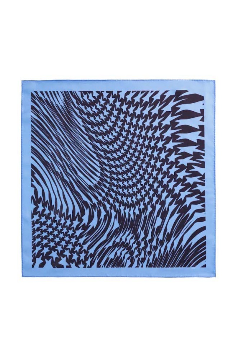 Mugler H&M Swirling-Star Silk Scarf Black