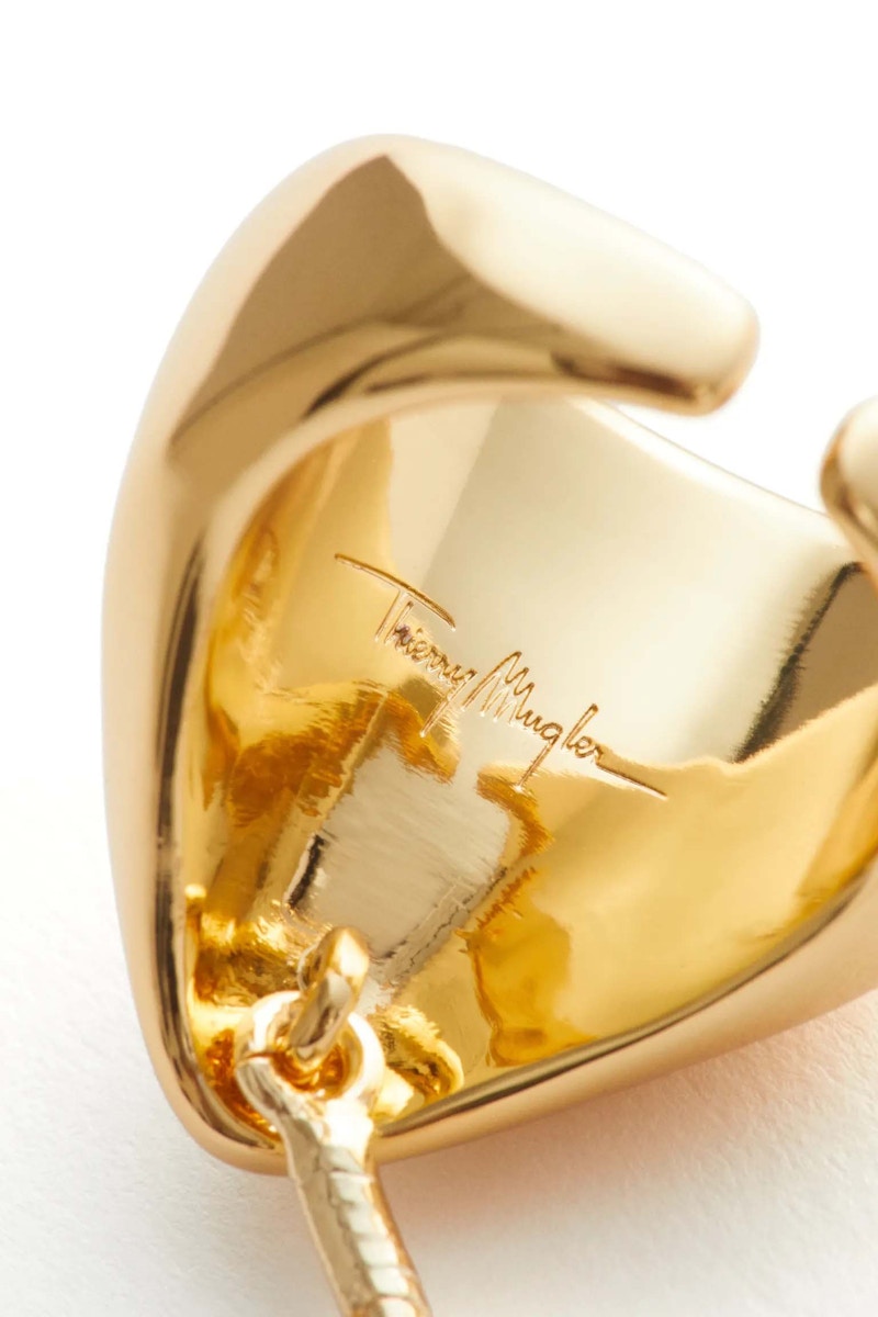 Mugler H&M Teardrop Cocktail Ring Gold-colored