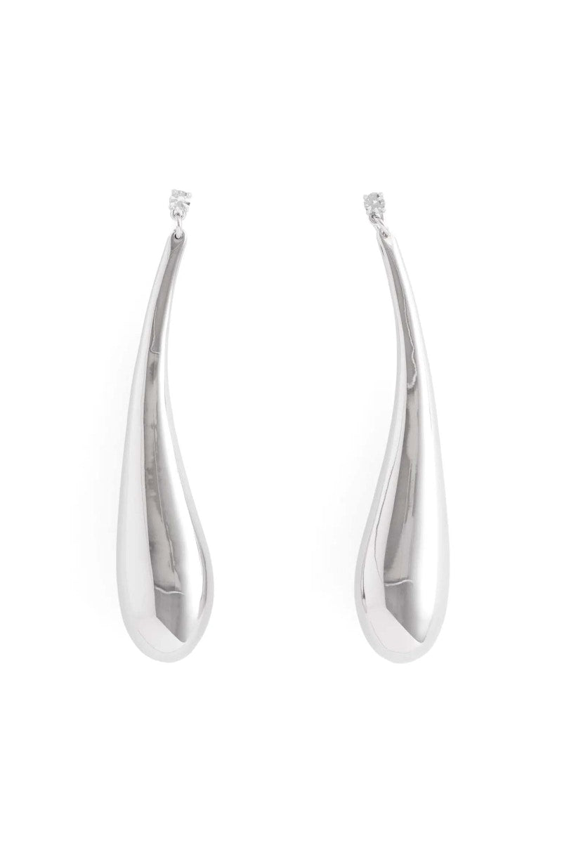 Mugler H&M Teardrop Earrings Silver-colored