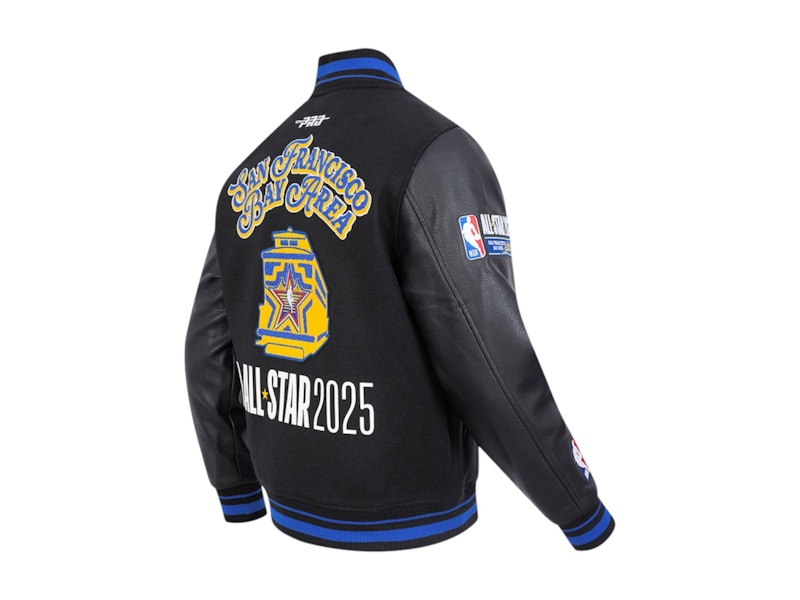 NBA 2025 All-Star Game Pro Standard Wool Varsity Full-Snap Jacket Black
