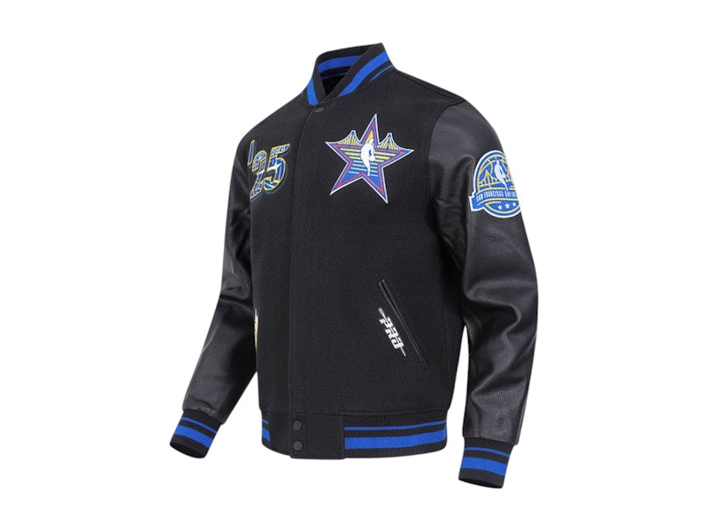 NBA 2025 All-Star Game Pro Standard Wool Varsity Full-Snap Jacket Black