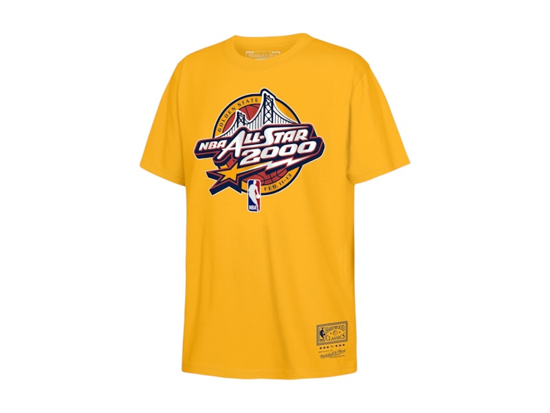NBA Gold 2000 All-Star Game Circle Logo T-shirt Gold