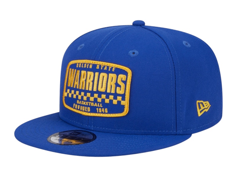 NBA Golden State Warriors New Era Rally Drive Finish Line Patch 9Fifty Snapback Hat Royal Blue