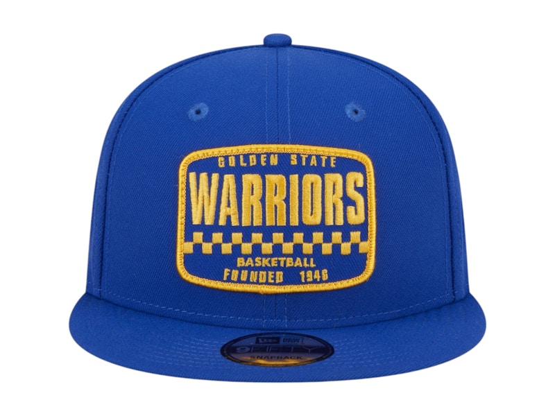 NBA Golden State Warriors New Era Rally Drive Finish Line Patch 9Fifty Snapback Hat Royal Blue