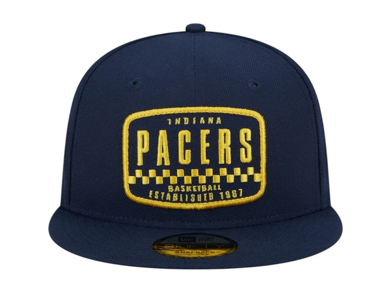 NBA Indiana Pacers New Era Rally Drive Finish Line Patch 9Fifty Snapback Hat Navy