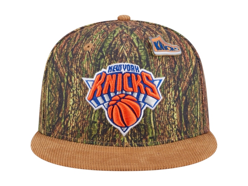 NBA New York Knicks New Era Camo Victory Grove Forest Sneaker Pin 9Fifty Snapback Hat Camo