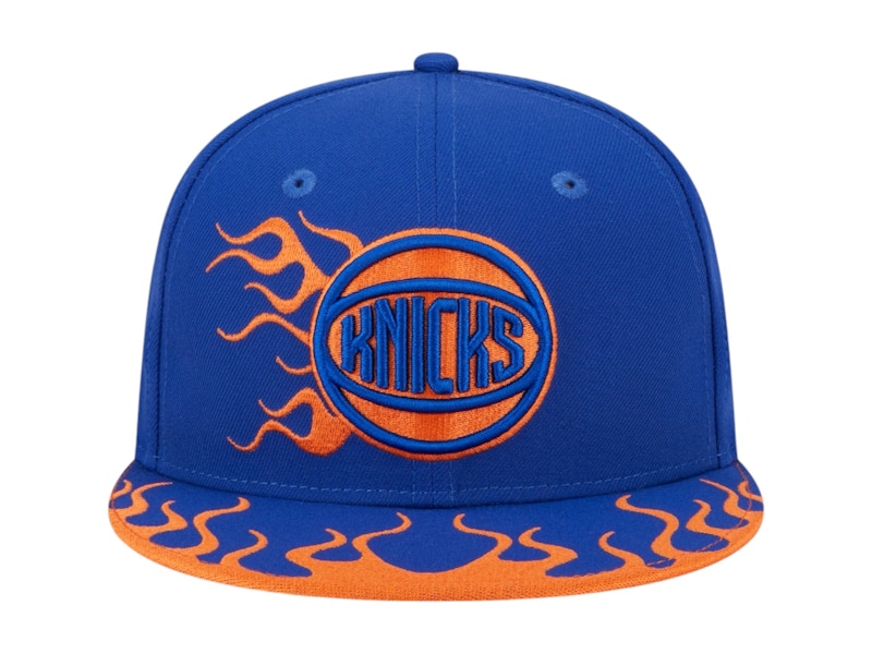 NBA New York Knicks New Era Rally Drive Flames 9Fifty Snapback Hat Blue