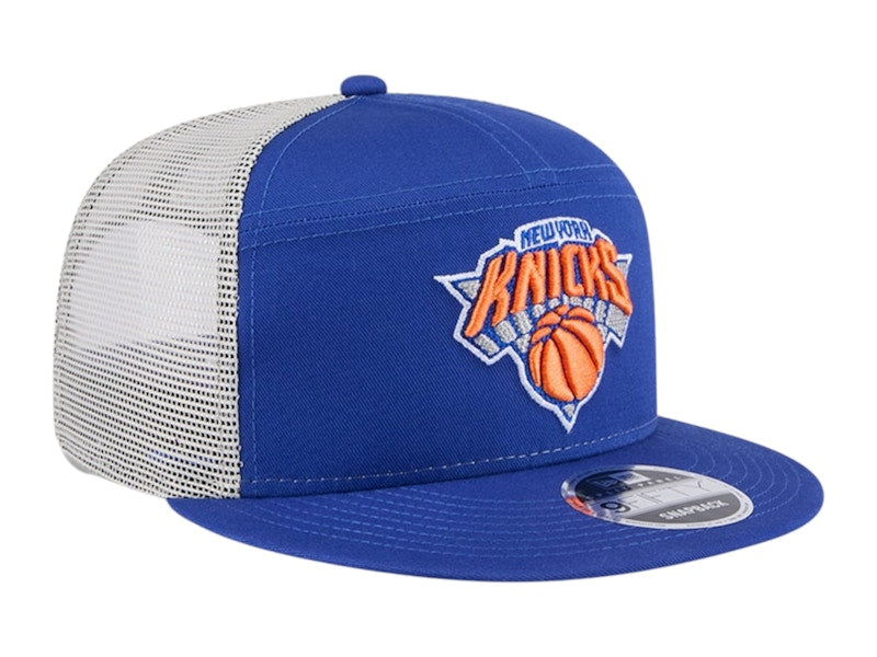 NBA New York Knicks New Era Victory Grove Split Panel 9Fifty Snapback Hat Blue