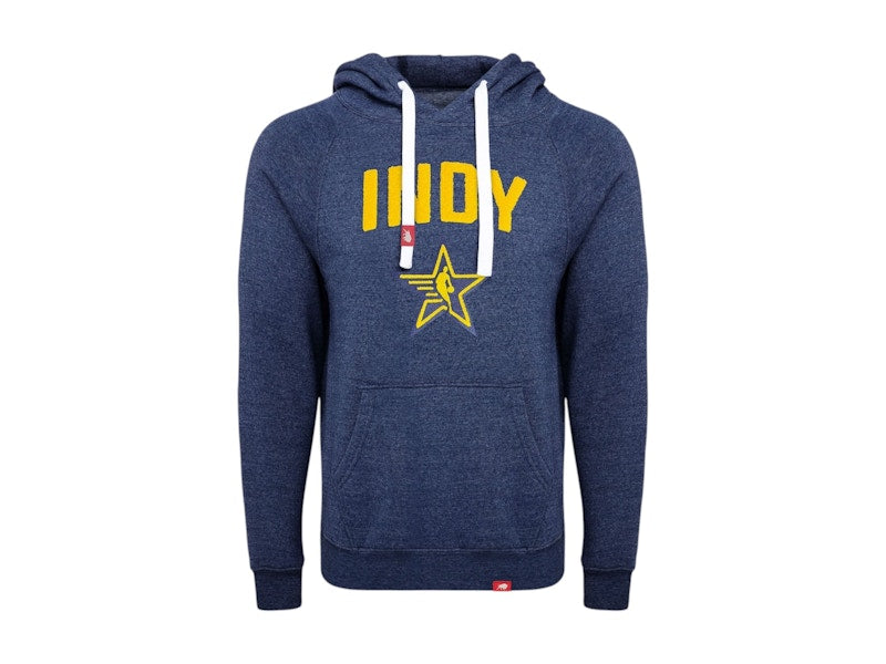 NBA Sportiqe 2024 All-Star Game Chenille Olsen Tri-Blend Pullover Hoodie Navy