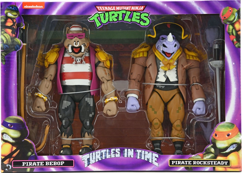 NECA Teenage Mutant Ninja Turtles Pirate Rocksteady and Bebop (Cartoon) Action Figure