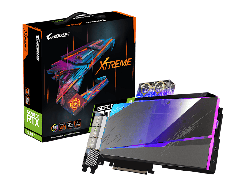 NVIDIA AORUS GeForce RTX 3080 Ti XTREME WATERFORCE 12G Graphics Card (GV-N308TAORUSX WB-12GD)