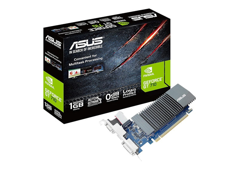 NVIDIA ASUS GeForce GT 710 1GB VGA DVI Graphics Card GT710-SL-1GD5-BRK
