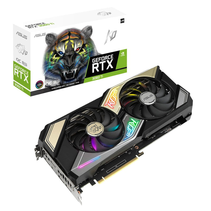 NVIDIA ASUS KO GeForce RTX 3060 Ti V2 8G OC LHR Graphics Card (KO-RTX3060TI-O8G-V2-GAMING)