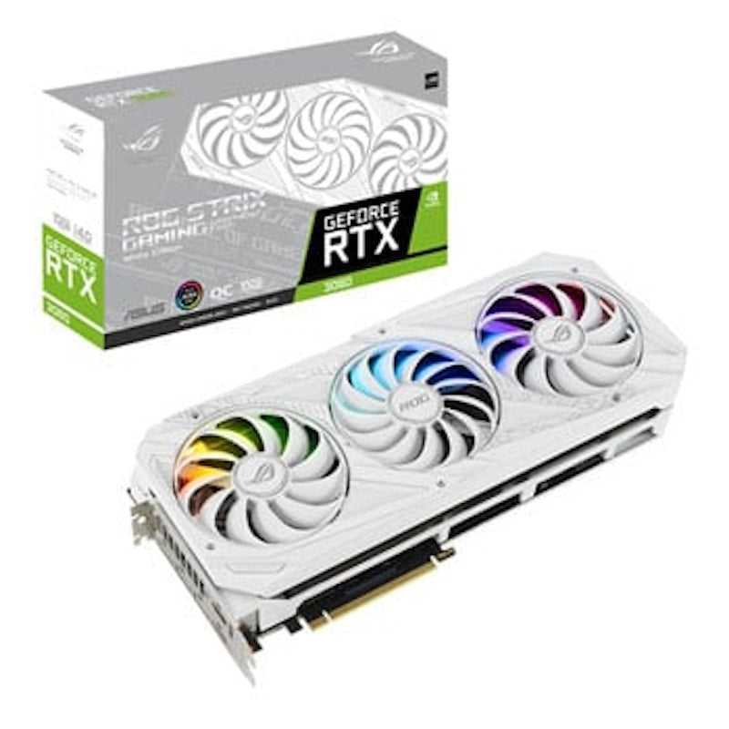 NVIDIA ASUS ROG STRIX GeForce RTX 3080 10G OC LHR Graphics Card (ROG-STRIX-RTX3080-O10G-WHITE-V2) White V2