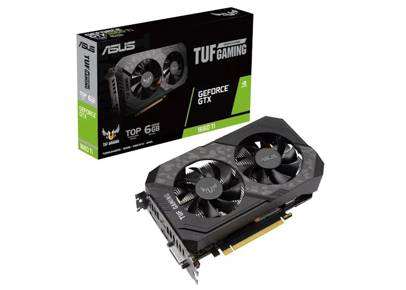 NVIDIA ASUS TUF GeForce GTX 1660 Ti EVO TOP GAMING 6G OC Graphics Card (TUF-GTX1660TI-T6G-EVO-GAMING)