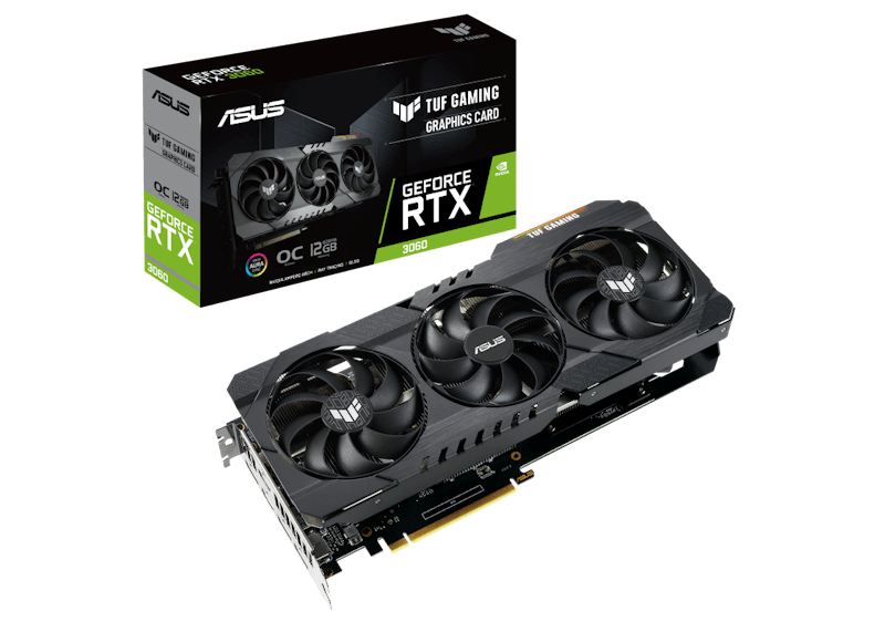 NVIDIA ASUS TUF GAMING GeForce RTX 3060 OC EDITION 12GB Graphics Card (TUF-RTX3060-O12G-GAMING)