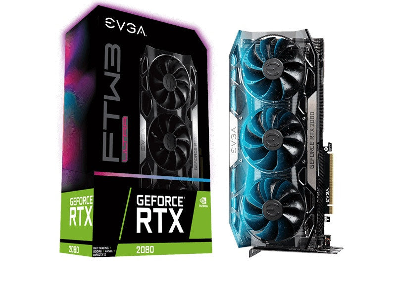 NVIDIA EVGA GeForce RTX 2080 8GB Graphics Card (08G-P4-2287-KR)