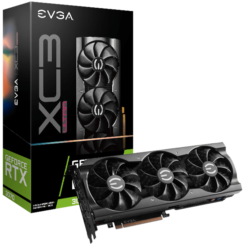 NVIDIA EVGA GeForce RTX 3070 XC3 ULTRA GAMING 8G LHR Graphics Card (08G-P5-3755-KL)
