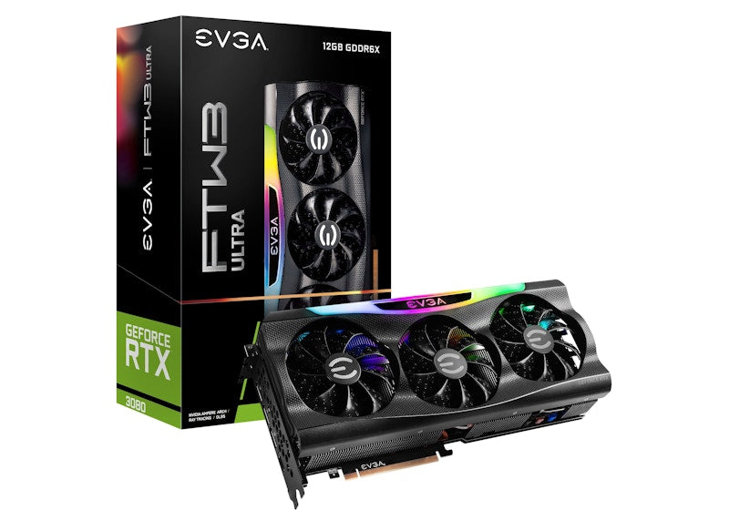 NVIDIA EVGA GeForce RTX 3080 FTW3 ULTRA GAMING 12G Graphics Card (12G-P5-4877-KL)
