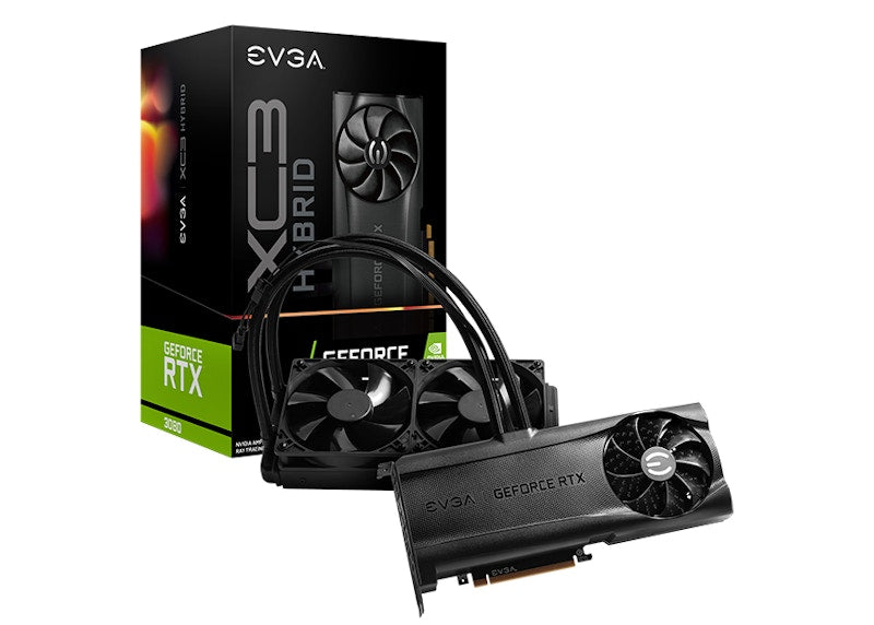NVIDIA EVGA GeForce RTX 3080 XC3 ULTRA HYBRID GAMING 10G LHR Graphics Card (10G-P5-3888-KL)