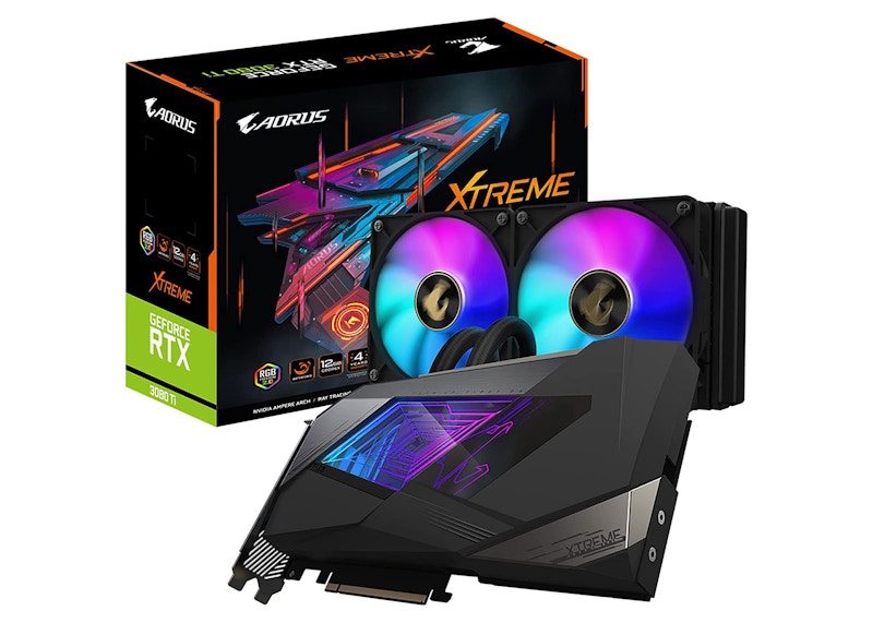 NVIDIA GIGABYTE AORUS GeForce RTX 3080 Ti Xtreme WATERFORCE 12G Graphics Card (GV-N308TAORUSX W-12GD)