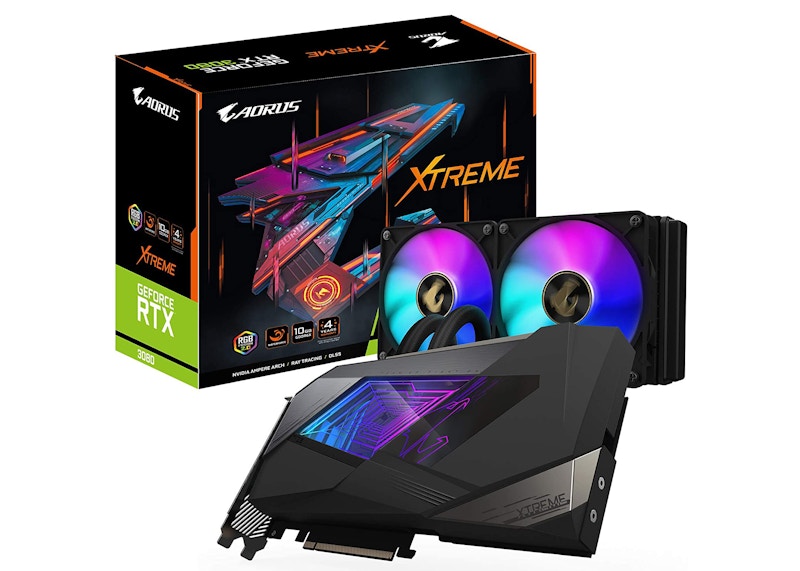 NVIDIA GIGABYTE AORUS GeForce RTX 3080 XTREME WATERFORCE 10G Graphics Card (GV-N3080AORUSX W-10GD)