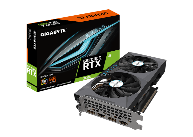 NVIDIA GIGABYTE GeForce RTX 3060 EAGLE 12G Graphics Card (GV-N3060EAGLE-12GD)