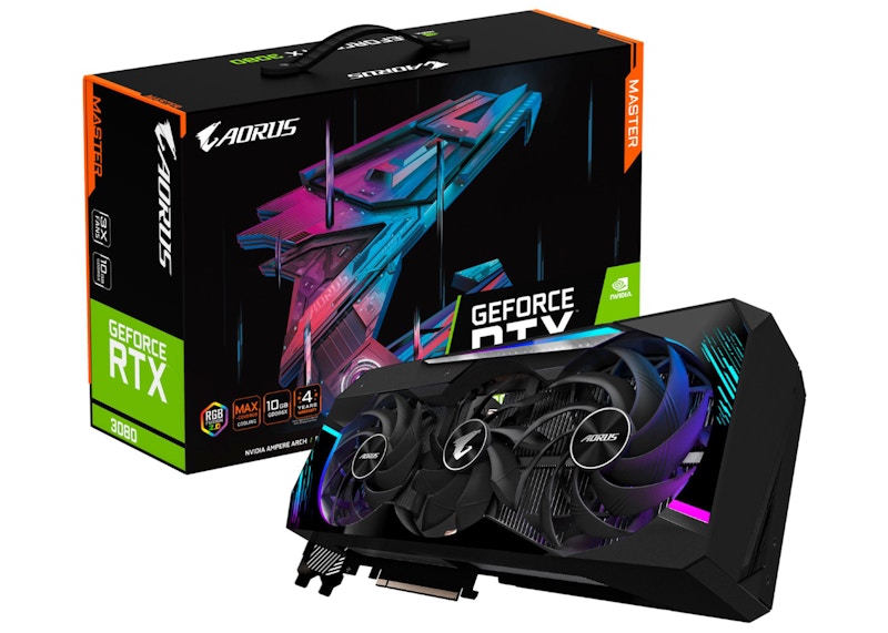 NVIDIA GIGABYTE GeForce RTX 3080 AORUS MASTER 10G Graphics Card (GV-N3080AORUS M-10GD)