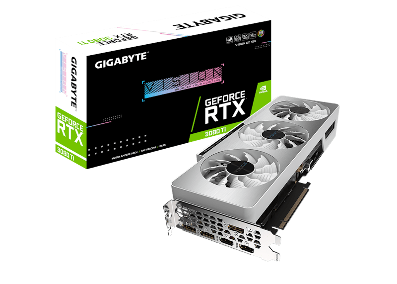 NVIDIA GIGABYTE GeForce RTX 3080 Ti VISION 12G OC Graphics Card (GV-N308TVISION OC-12GD)