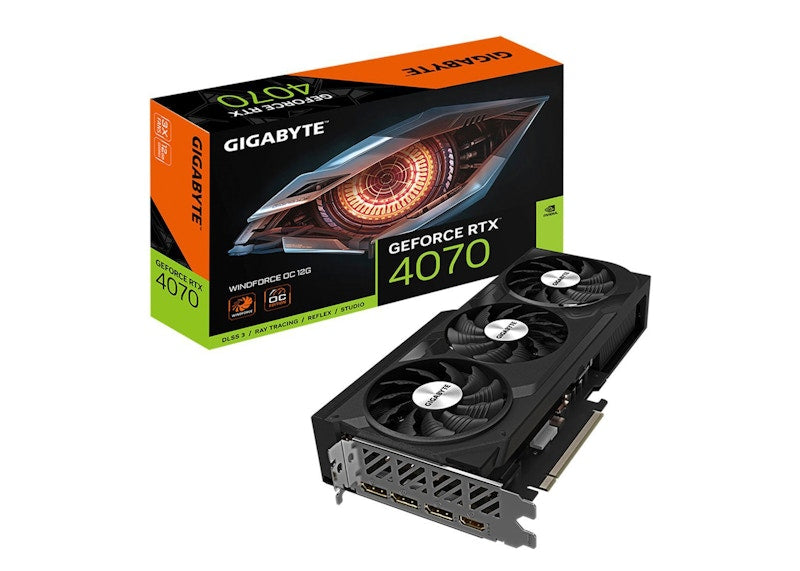 NVIDIA GIGABYTE GeForce RTX 4070 WINDFORCE OC 12G Graphics Card GV-N4070WF3OC-12GD