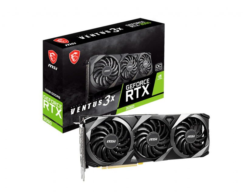 NVIDIA MSI GeForce RTX 3060 Gaming VENTUS 3X 12G Over Clock Graphics Card