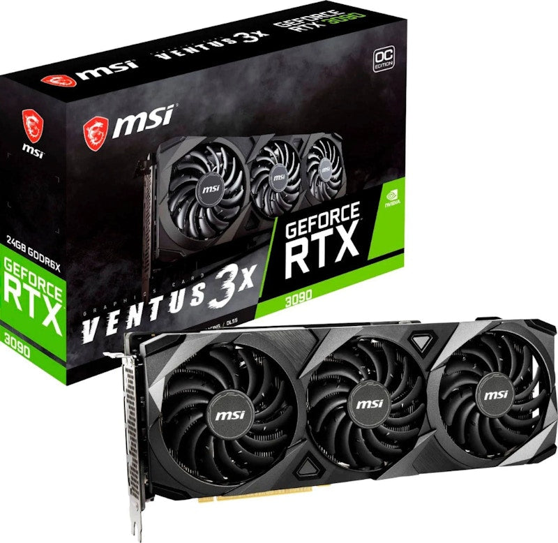 NVIDIA MSI GeForce RTX 3090 Ventus 3X Graphics Card (RTX 3090 VENTUS 3X 24G OC)