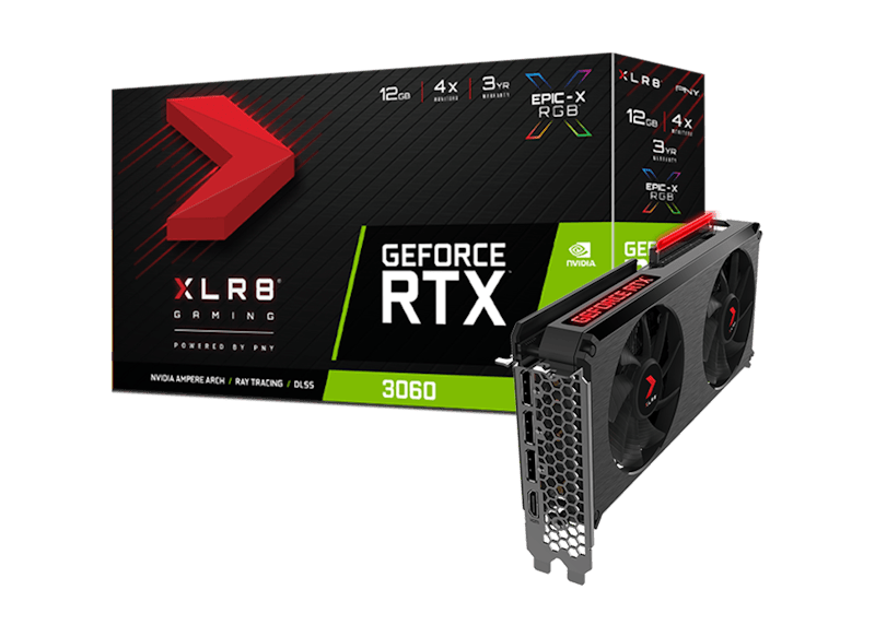 NVIDIA PNY GeForce RTX 3060 12G REVEL EPIC-X Graphics Card (VCG306012DFXPPB)