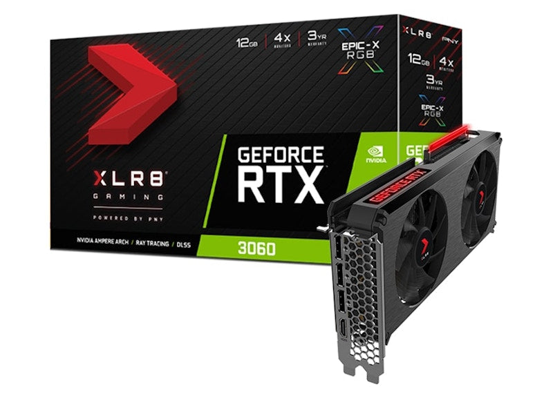 NVIDIA PNY GeForce RTX 3060 XLR8 Gaming Revel Epic-X 12G Graphics Card (VCG306012DFXPSB)
