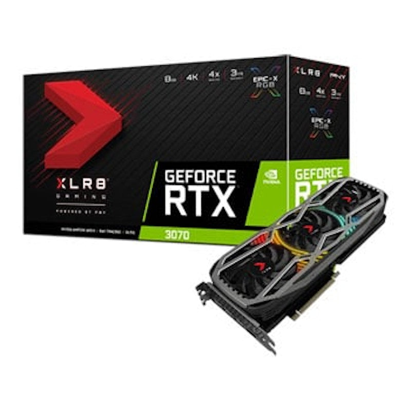 NVIDIA PNY GeForce RTX 3070 XLR8 GAMING REVEL EPIC-X 8G LHR Graphics Card (VCG30708LTFXPPB)