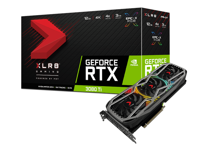 NVIDIA PNY GeForce RTX 3080 Ti XLR8 GAMING REVEL Graphics Card (VCG3080T12TFXPPB)