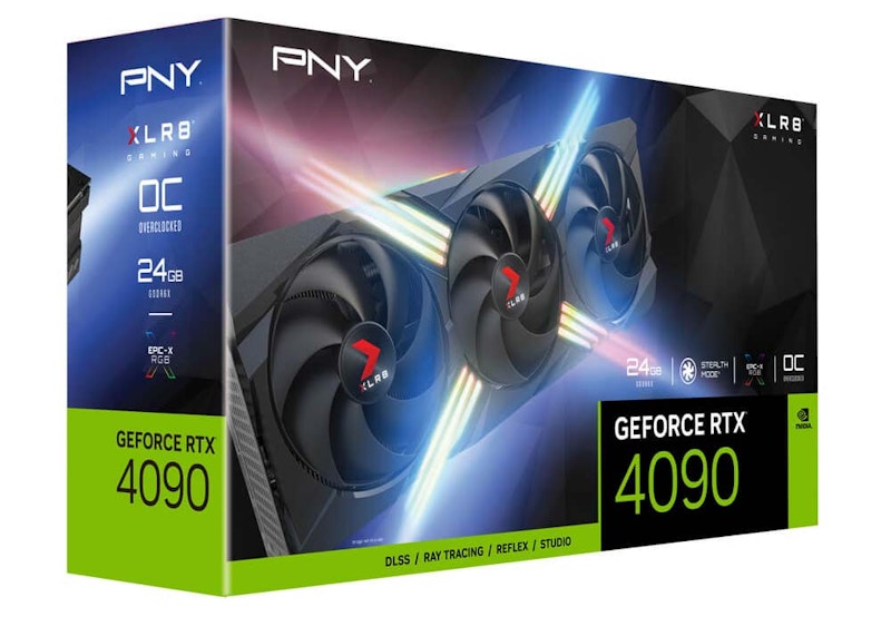 NVIDIA PNY GeForce RTX 4090 Gaming VERTO OC 24G Graphics Card VCG409024TFXXPB1-O