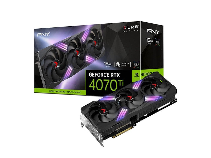 NVIDIA PNY XLR8 Gaming VERTO GeForce RTX 4070 Ti Graphics Card VCG4070T12TFXXPB1