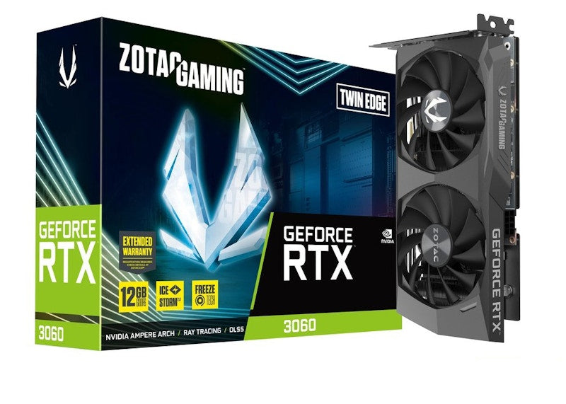 NVIDIA ZOTAC GAMING GeForce RTX 3060 12G Twin Edge Graphics Card (ZT-A30600E-10M)