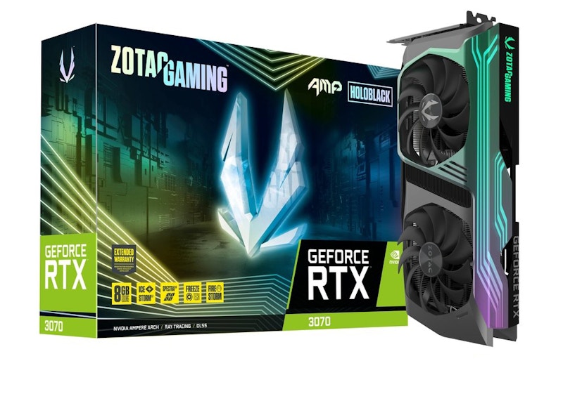 NVIDIA ZOTAC GAMING GeForce RTX 3070 AMP Holo 8G Graphics Card (ZT-A30700F-10P)