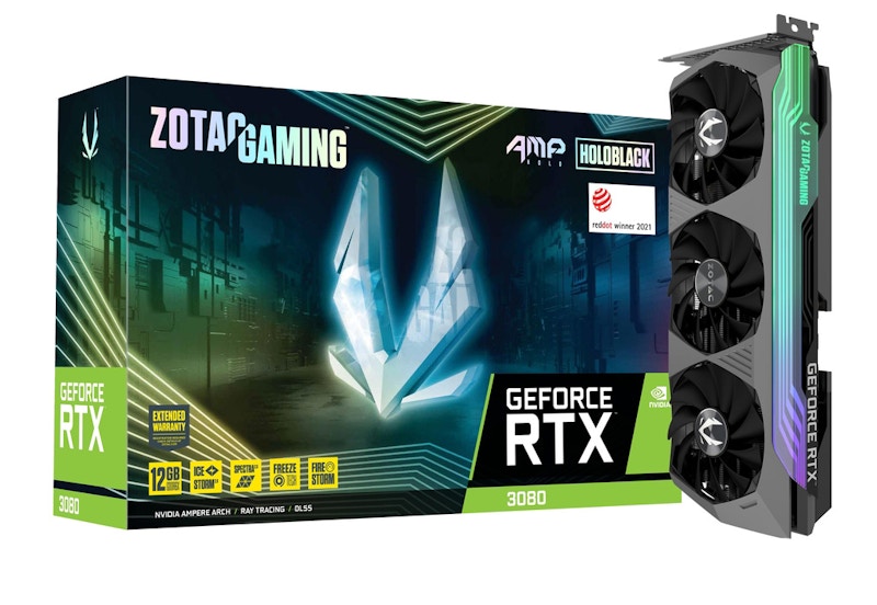 NVIDIA ZOTAC GAMING GeForce RTX 3080 AMP Holo 12G LHR Graphics Card (ZT-A30820F-10PLHR)