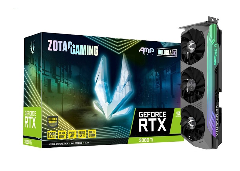 NVIDIA ZOTAC GAMING GeForce RTX 3080 TI AMP Holo 12G Graphics Card (ZT-A30810F-10P)