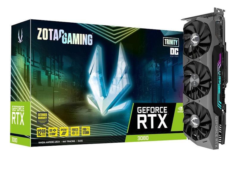 NVIDIA ZOTAC GAMING GeForce RTX 3080 Trinity 12G OC LHR Graphics Card (ZT-A30820J-10PLHR)
