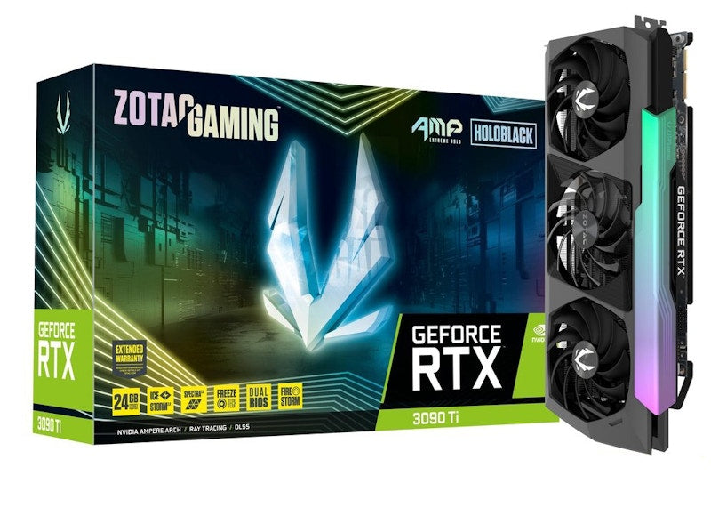 NVIDIA ZOTAC GAMING GeForce RTX 3090 Ti AMP Extreme Holo 24G Graphics Card ZT-A30910B-10P